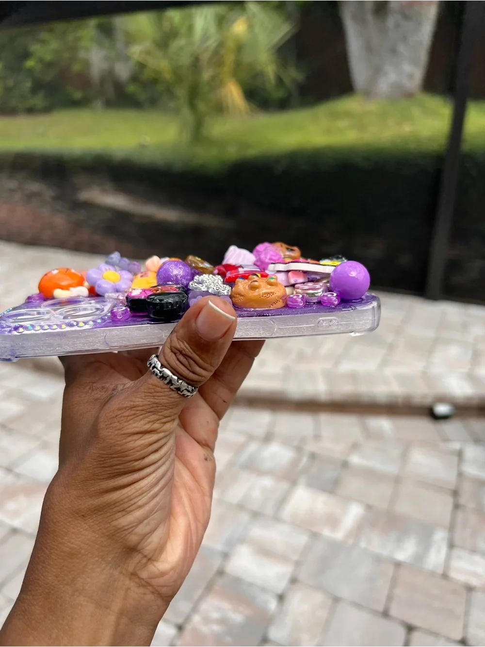 Handmade Purple Junk Phone Purple Sweets Candy & Doll Themed iPhone 16 Pro Case